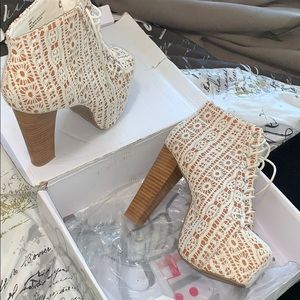 Lace Platform Booties